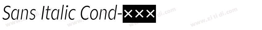 Sans Italic Cond字体转换